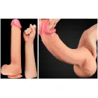 Dual Layered Platinum Silicone Dildo with Suction Cup – 30 cm (12″) – Skin — Photo 13
