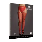 Колготки с подвязками и стразами – Plus size – красные — Фото 1