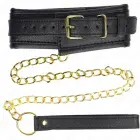 KINK Adjustable Faux Leather Collar with Sponge Lining – 37-54 cm – Black — Photo 3