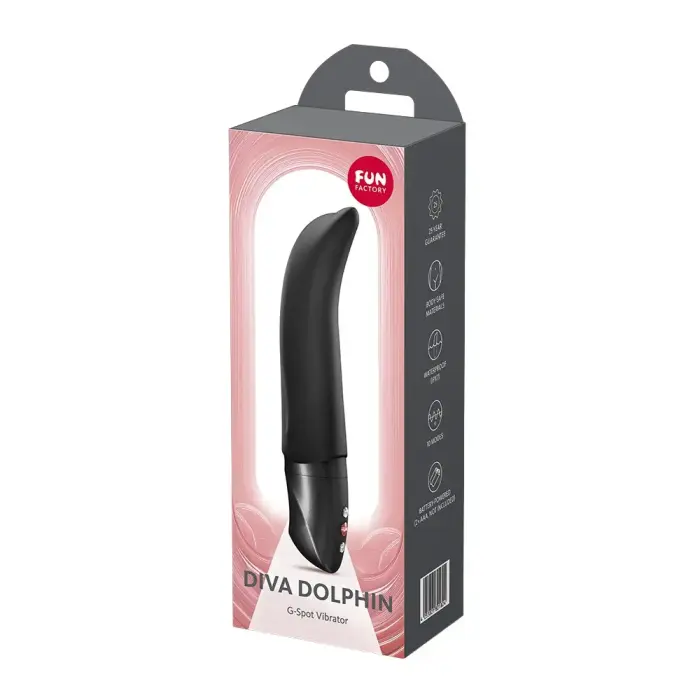 Diva Dolphin вибратор для точки G – 19.2 cm (7.6″) – черный