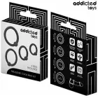Addicted Toys Silicone Adjustable Pressure Rings Set – 4 Sizes, Black — Photo 6
