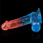 Dazzle Studs Reālistisks dildo ar piesūcekni – 20 cm (7.5″) – Daudzkrāsains — Foto 3