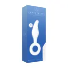 Gripper klaasist dildo rõngaga – 20 cm (8″) – valge — Foto 3