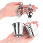 KINK Japanese Clover Silver Nipple Clamps with Adjustable Buckets — Photo 3