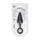 Silikoninis analinis kištukas su kilpa – L – Juodas Photo