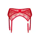 Aliosa пояс для чулок с кружевом и золотым декором – красный – S/M — Фото 6
