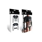 Men's T-shirt with Decorative Elastic and Metal Rings – Black – L — Photo 5