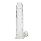 Realistic Dildo with Balls and Suction Cup – 25.4 cm (10″) – Clear — Photo 6