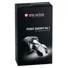 Mystim Pubic Enemy No. 1 E-Stim Cock Cage – Clear — Photo 3