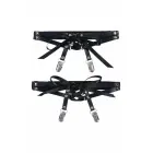 Sportsheets Sex and Mischief – lace-up faux leather garters – adjustable 46–66 cm – black — Photo 2