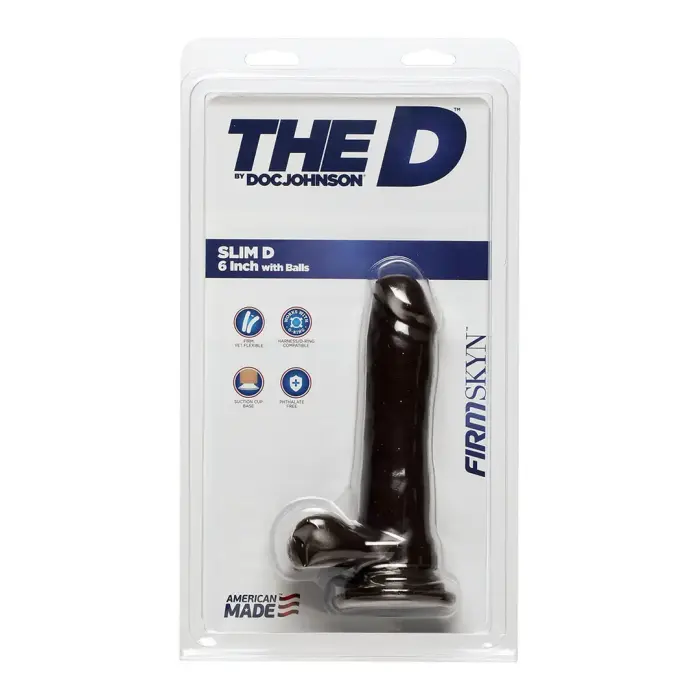 Slim D reālistisks dildo ar sēkliniekiem – 15 cm (6″)