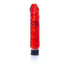Juicy Jelly многоскоростной реалистичный вибратор – 22 см – красный — Фото 3