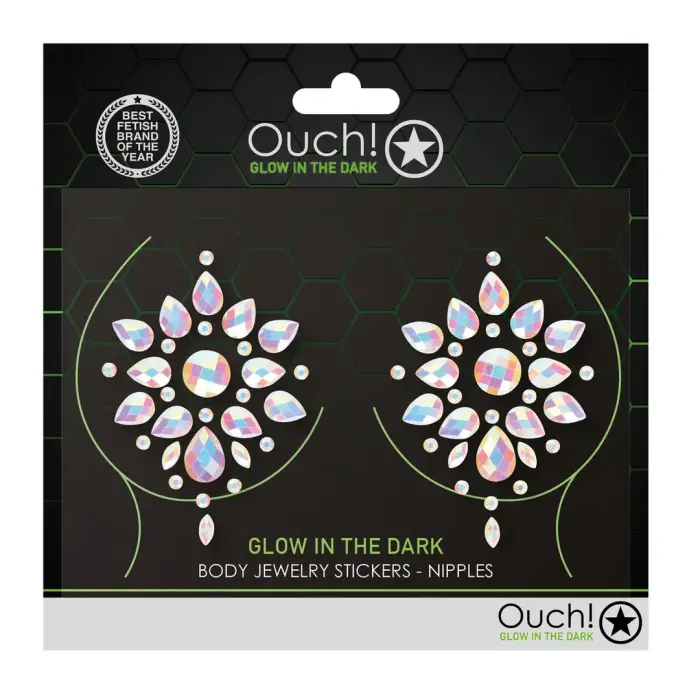 Body Jewelry Nipple Stickers - Glow in the Dark