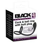 Black Velvets кольцо для члена и яиц – 22.5 cm – черный — Фото 1