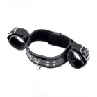 Leather Neck and Hand Restraints – Black — Photo 2