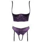 Cottelli Lingerie Set Quarter Cup Purple Satin Adjustable 85C/L — Photo 5