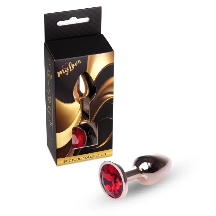 MyLove Toys Jewellery Gold anālais spraudnis – 7 cm – Sarkans