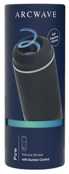 Arcwave Pow Black Intimate Manual Device with Suction System 18 cm