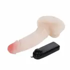 Baile Loveclone Rotator – reālistisks rotējošs vibrators – CyberSkin – bēšs – 18 cm — Foto 4