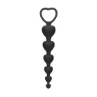 Anal Heart Beads – 10.5 cm (4.1″) – Black Photo
