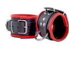 Red Leather фиксаторы для запястий красно-чёрные регулируемые 25 см — Фото 1