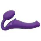 Vibruojantis strap-on M – 15.2 cm (6″) – violetinis — Nuotrauka 3