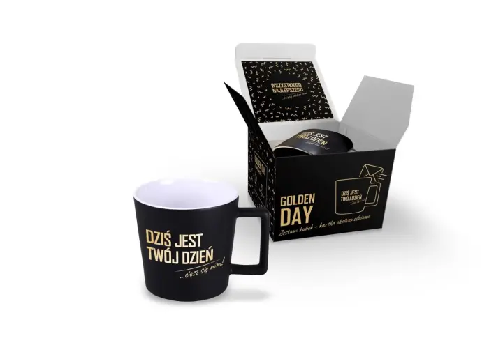GOLDEN DAY kinkekomplekt – kruus 350 ml + kaart – „Twój Dzień“