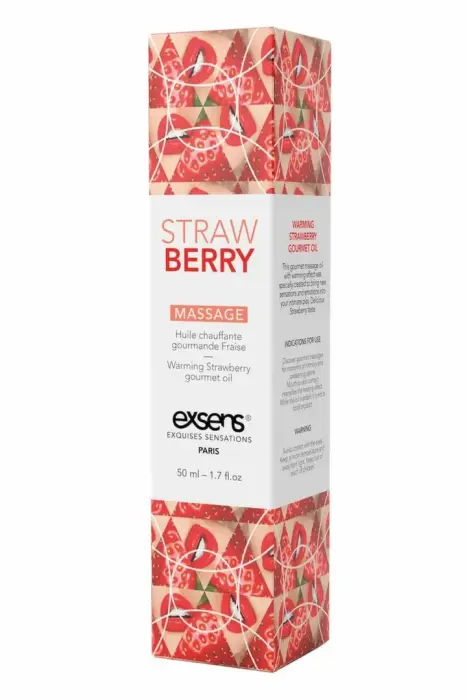 EXSENS – warming massage oil – strawberry – 50 ml