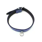 Leather Collar Mini O-Ring – Blue — Photo 3