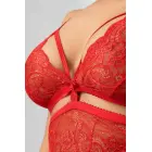 Christine Pandora – lace babydoll with flared skirt – adjustable thin straps – red – L/XL — Photo 3