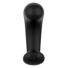 FORTO Curved Vibrating Plug – analinė kamštis – silikonas – juodas – 10 režimų — Nuotrauka 3