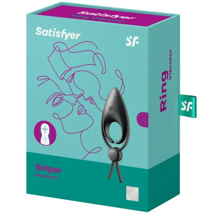 Satisfyer Sniper вибрирующее кольцо для члена – черный