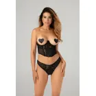 Obsessive poolkorsett ja stringide komplekt – must – L — Foto 3