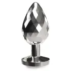 Disco Diamond Plug L Silver анальная пробка – 9.7 cm (3.8″) – Серая — Фото 3