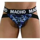 Macho MX28MA – jockstrap with double rear straps – military blue – M — Photo 1