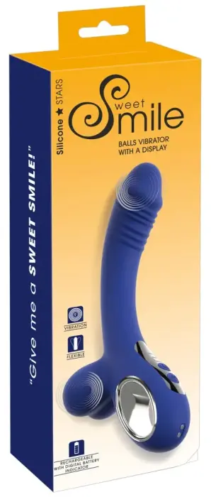 Sweet Smile Balls Vibrator with Display – dual stimulation vibrator – ABS/silicone – penis design – display