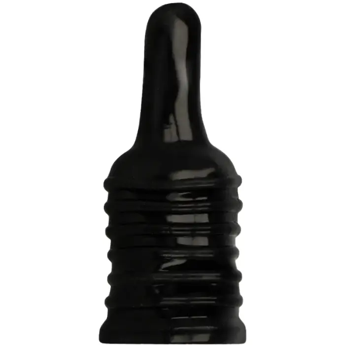 Ohmama Fetish Textured Silicone Finger Sleeve – black – 6 cm