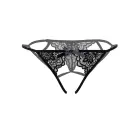 Inez strappy crotchless bikini – Black – S/M — Photo 4