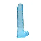 REALROCK Crystal Clear Realistic Dildo with Balls – 9" / 25 cm – piesūceknis — Foto 5