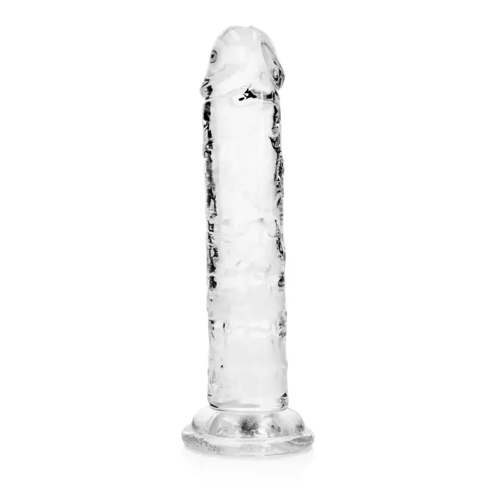 Taisns reālistisks dildo ar piesūcekni – 14.5 cm (5.7″) – Caurspīdīgs Foto 6