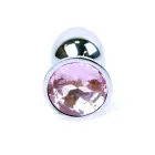 Plug-Jewellery Silver Anal Plug – 7 cm (2.8″) – Pink — Photo 1