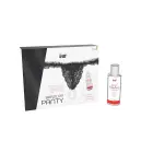 Brazilian Panty Set with Strawberry Lubricant – black — Photo 1