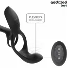 Addicted Toys Double Ring System with Multi-Zone Vibrating Stimulator – Black — Photo 5