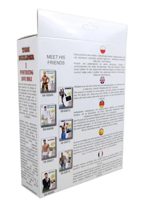 Tom Builder vīriešu piepūšamā lelle – 165 cm Foto 6