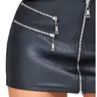 Cottelli Party – imitation leather mini skirt with zips – black – S — Photo 7