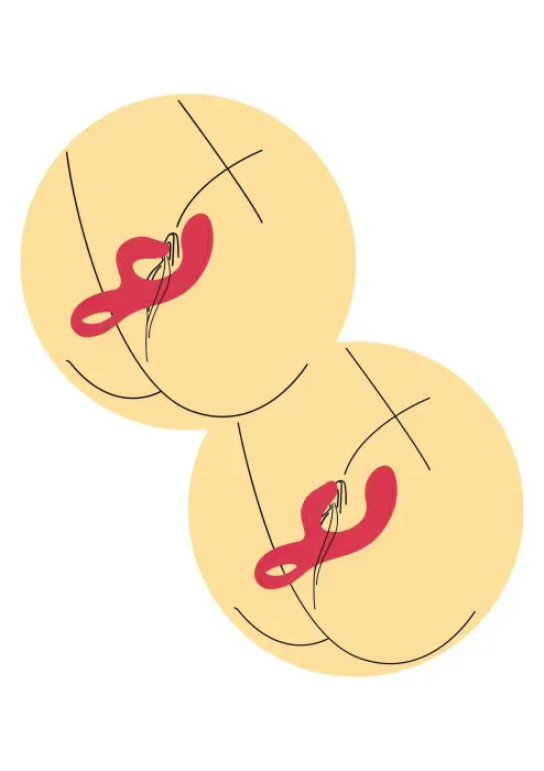 Endless Orgasm dvigubas stimuliatorius vibratorius – 21 cm (8.3″) – rožinis Photo
