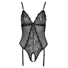 Cottelli LINGERIE bodijs XL – melns mežģīņu caurspīdīgs ar regulējamām siksniņām — Foto 8