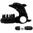Baile Sweet Ring Black Silicone Intimate Ring with Dolphin Attachment — Photo 6