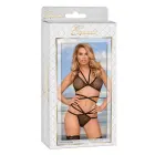 Magic Silk Exposed rinnahoidja ja stringide komplekt rihmadega – must – L — Foto 1