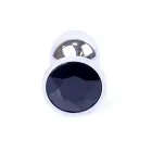 Plug-Jewellery Silver anālais spraudnis – 7 cm – Melns — Foto 1